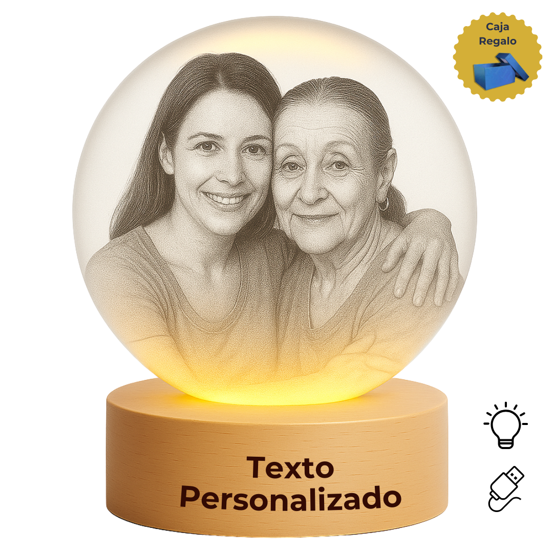 Esfera de Cristal + Base con Luz | Personalizadas