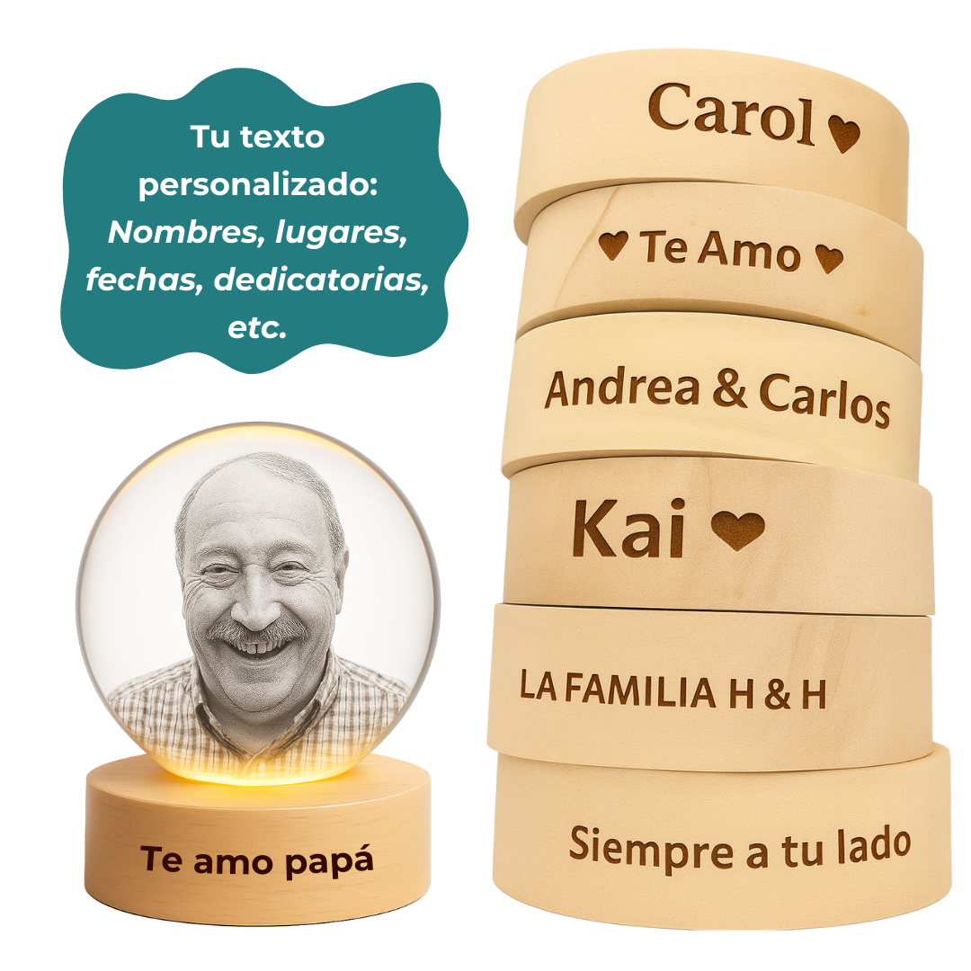 Esfera de Cristal + Base con Luz | Personalizadas