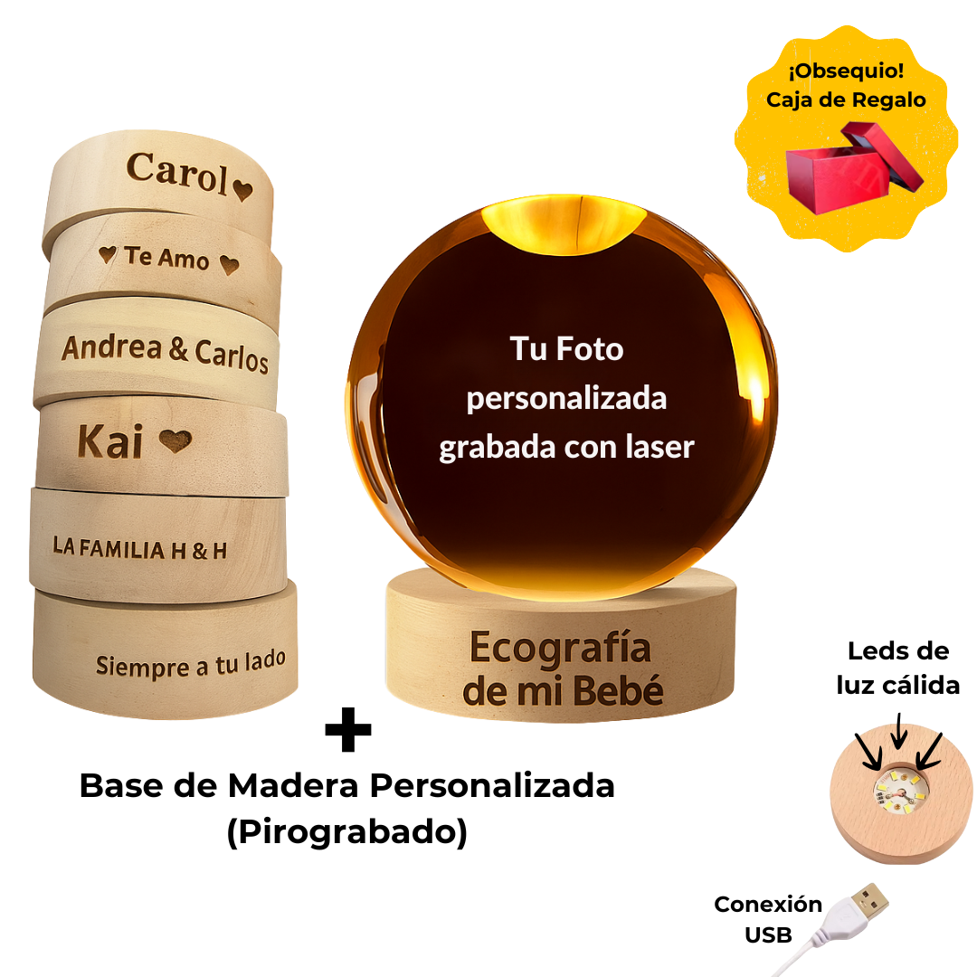 Esfera de Cristal con Foto Personalizada